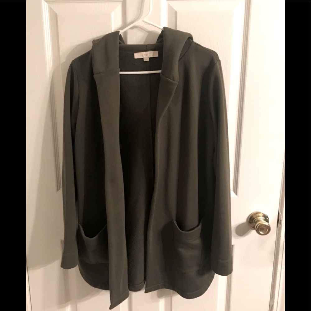 Loft hooded sweatshirt jacket